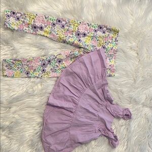 Shabby Chic Purple Floral Kids Outfit